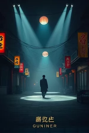 《雾港来信》竖版海报，雨夜码头与对望的两个人影